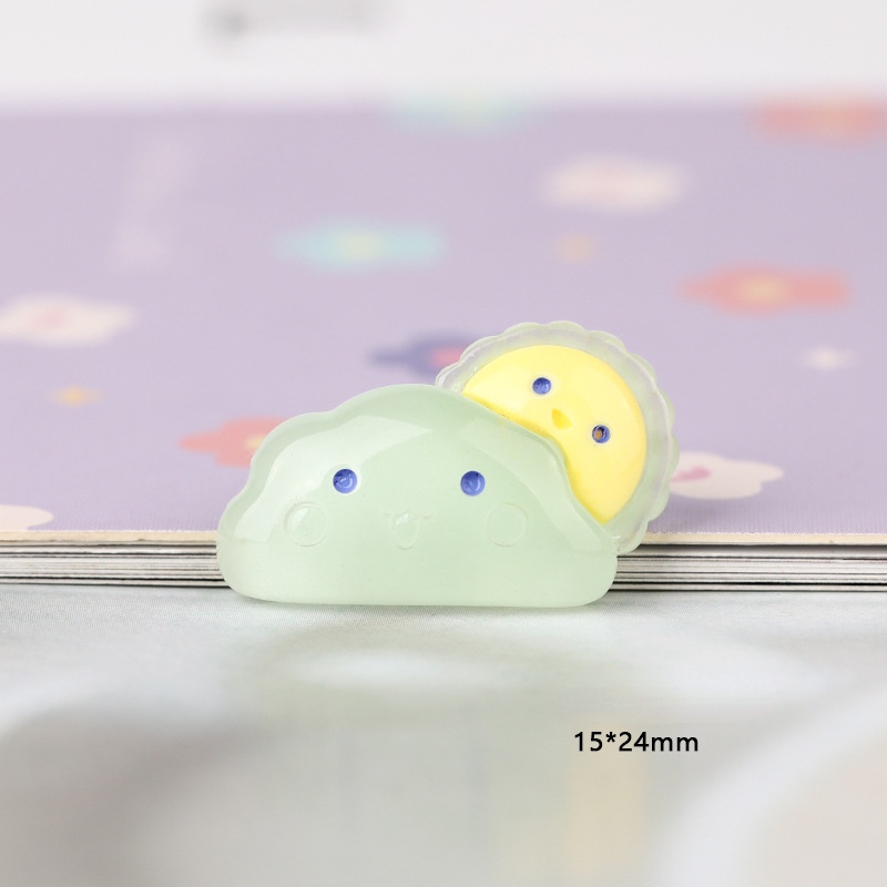 Bộ 10 Kẹp Tóc Bằng Nhựa Trong Suốt Hình Trăng Sao Đám Mây Cho Trang Trí Điện Thoại