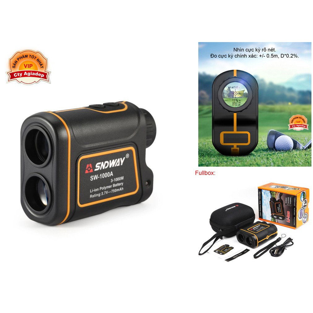 Ống nhòm Laser đo khoảng cách, góc, vận tốc Xây dựng, chơi Golf Hàng hiệu SNDWAY- AGD