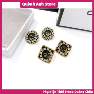 Bông tai Dior bọc da