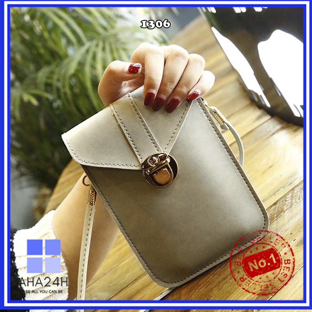 Túi đeo chéo hàn quốc⚡FREESHIP⚡túi mini da PU khóa cài form thuôn xinh xắn AH1306 | WebRaoVat - webraovat.net.vn