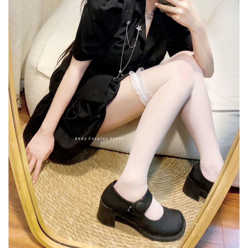 [CÓ SẴN] Tất đùi thun mỏng viền voan