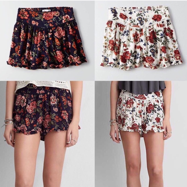 Quần shorts hoa