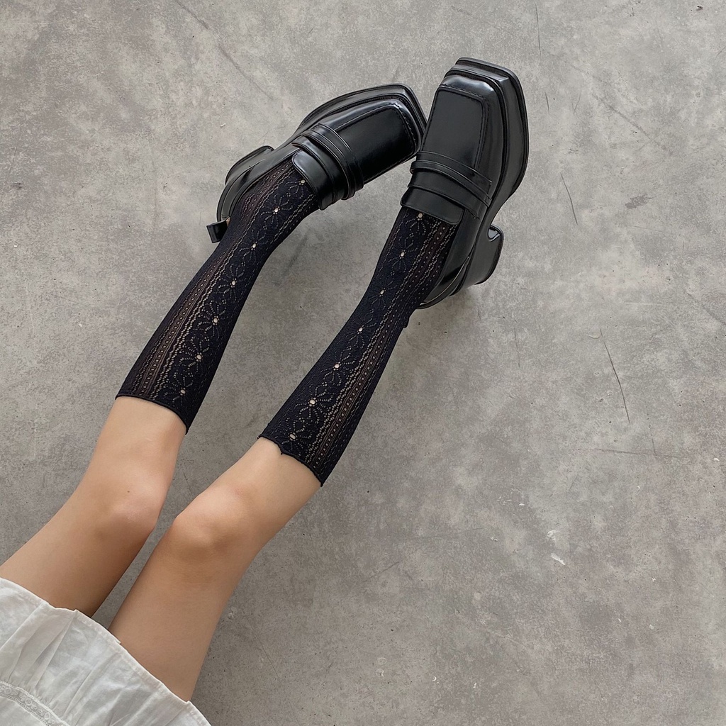 Đôi Vớ Ống Dài Phối Ren Hoa Phong Cách Lolita Nhật Bản Cổ Điển Cho Nữ