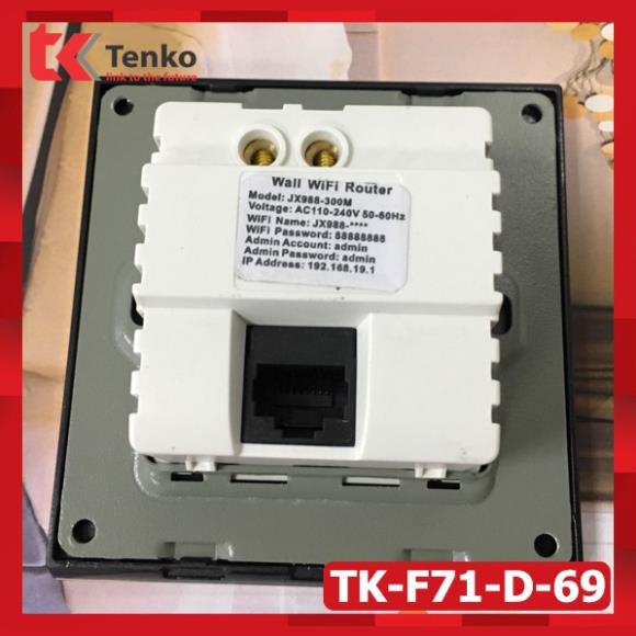[ Chính Hãng ] Bộ Phát WIFI Âm Tường Chuẩn N 300mbps + 1 LAN(Rj45) và USB 3G - Thiết Kế Chuẩn Vuông Tenko TK-F71-D-69