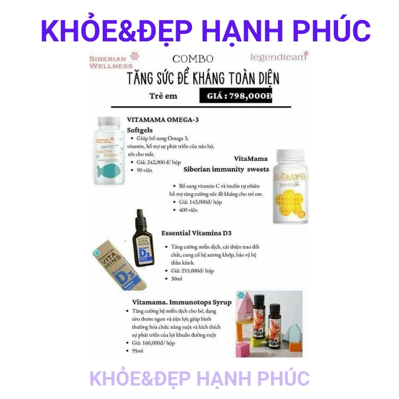 [ Vitamama Immunotop tăng sức đề kháng - T6/23 ] Thực phẩm bảo vệ sức khỏe Vitamama. Immunotops Syrup – 95 ml/chai