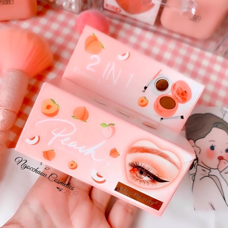 BỘT TÁN MÀY & GEL KẺ MẮT 2in1 PEACH | BigBuy360 - bigbuy360.vn