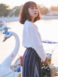 Áo linen thêu tay