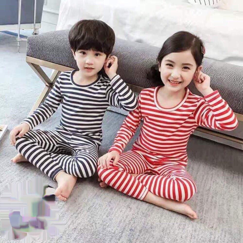 Combo 4 bộ cotton 4c thu đông cho bé trai-bé gái