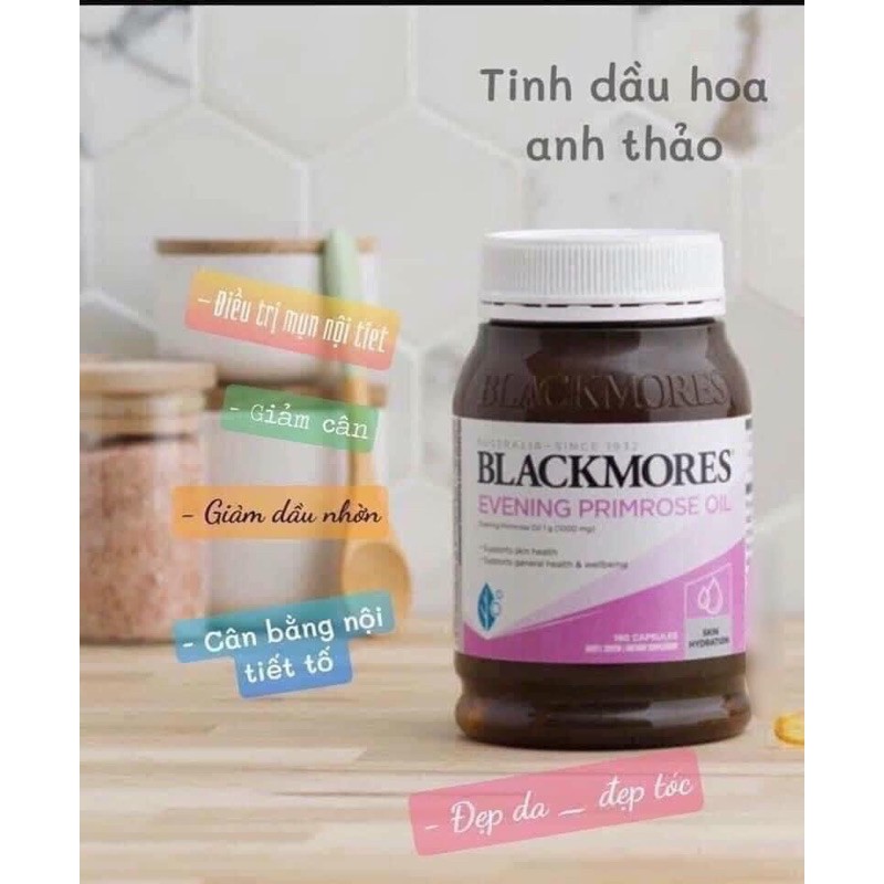 [XẢ KHO] Tinh Dầu Hoa Anh Thảo Blackmores 190 Viên & 125 Viên Của ÚC | Thế Giới Skin Care