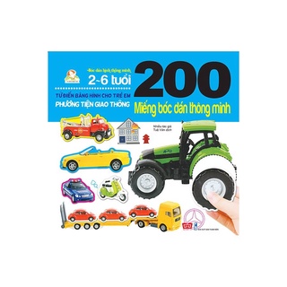 SÁCH - 200 miếng bóc dán thông minh - Phương tiện giao thông