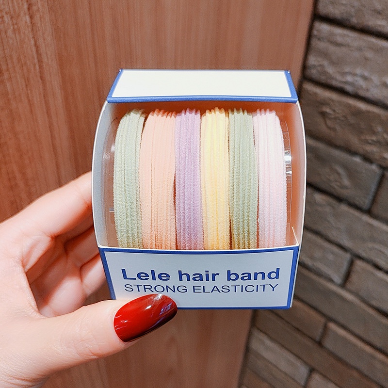 Set 5 dây cột tóc nhiều màu sắc siêu chắc chắn và thời thượng phụ kiện tóc cho nữ