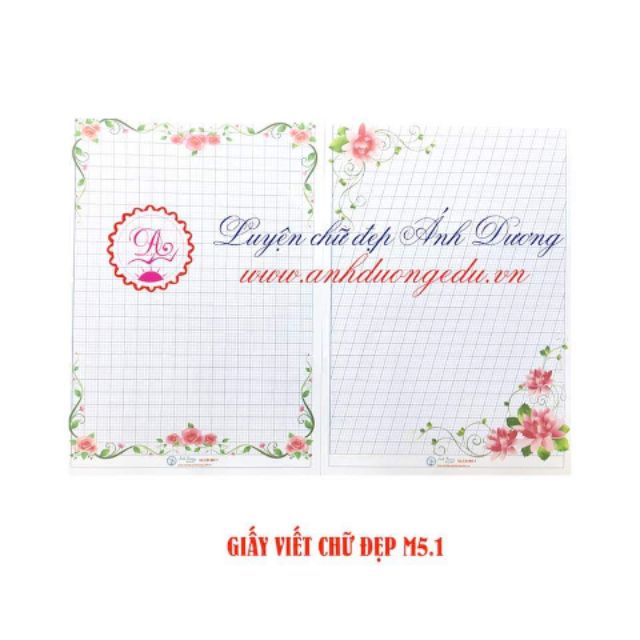 COMBO 50 GIẤY HOA LUYỆN CHỮ ĐẸP