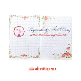 COMBO 50 GIẤY HOA LUYỆN CHỮ ĐẸP