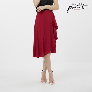 Chân váy Bèo tà xéo nữ Monde Point MPWA0716310 màu Đỏ