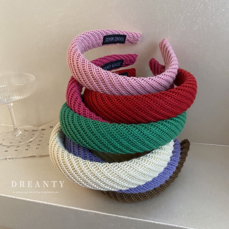 Băng Đô Len Màu Kẹo Ngọt Thời Trang Hàn Quốc Đơn Giản Dễ Phối Đồ