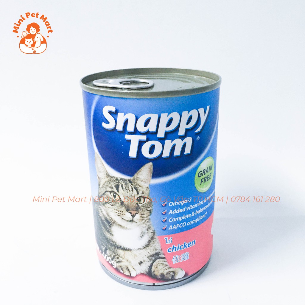 Pate lon cho mèo trưởng thành SNAPPY TOM 400g