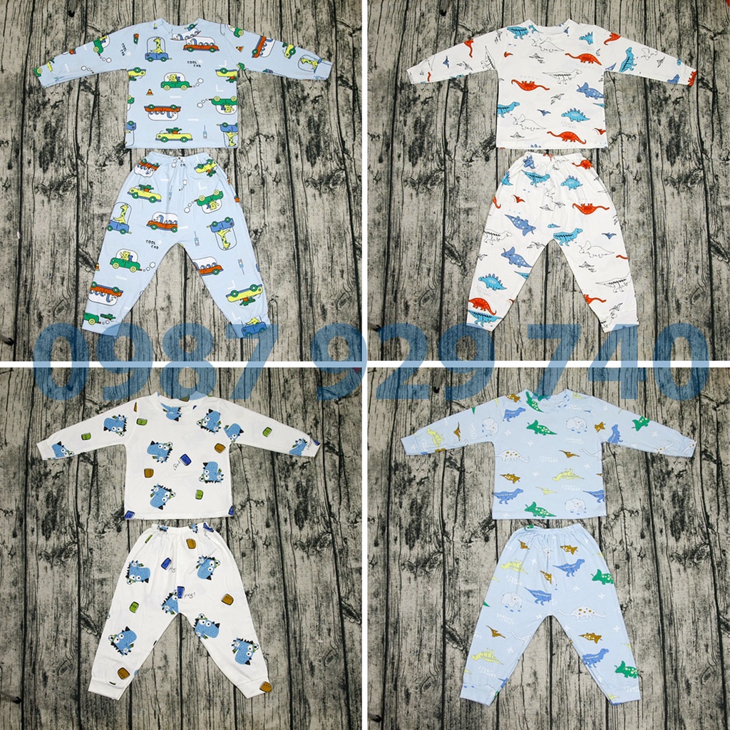 Bộ Thun Lạnh Cho Bé Sơ Sinh Dài Tay Co Giãn 4 Chiều Mềm Mịn Cho Bé 5-8kg - BDT - bộ quần áo dài tay trẻ em bộ thu lạnh
