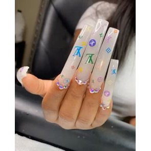 Sticker thương hiệu 3D dán móng