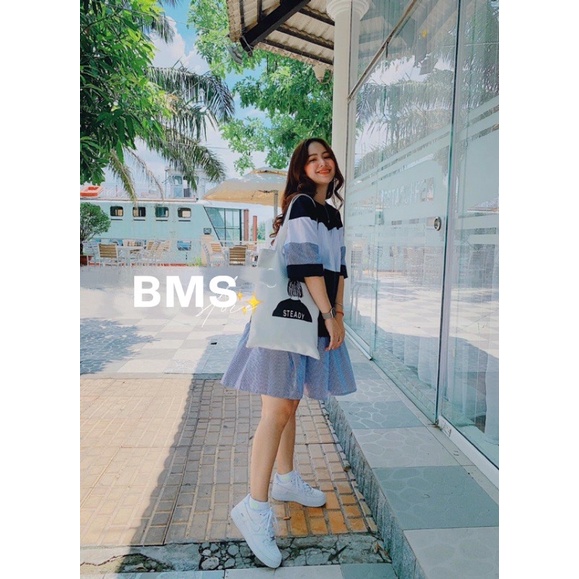 Đầm babydoll form rộng + tặng kèm short thun siêu đáng yêu + bầu bí bon chen vô tư + hình thật shop chụp