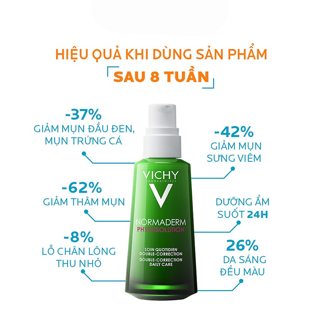 Kem Dưỡng Dành Cho Da Dầu Mụn Với Tác Động Kép Vichy Normaderm Phytosolution 50ml