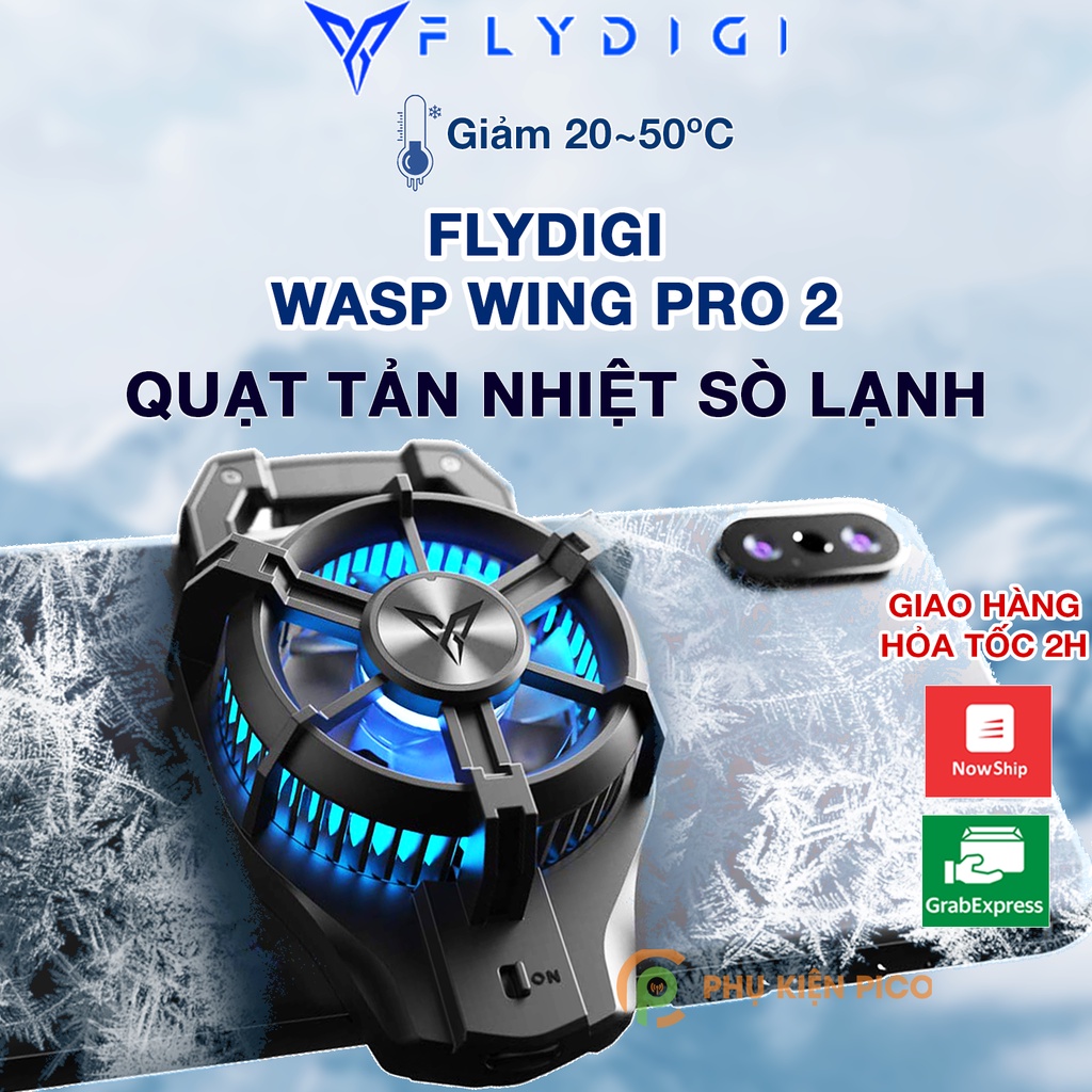 Quạt tản nhiệt điện thoại Flydigi Wasp Wing 2 Pro - Quạt tản nhiệt sò lạnh Flydigi và Memo DL06/DL05/DL03/DL02/DL01