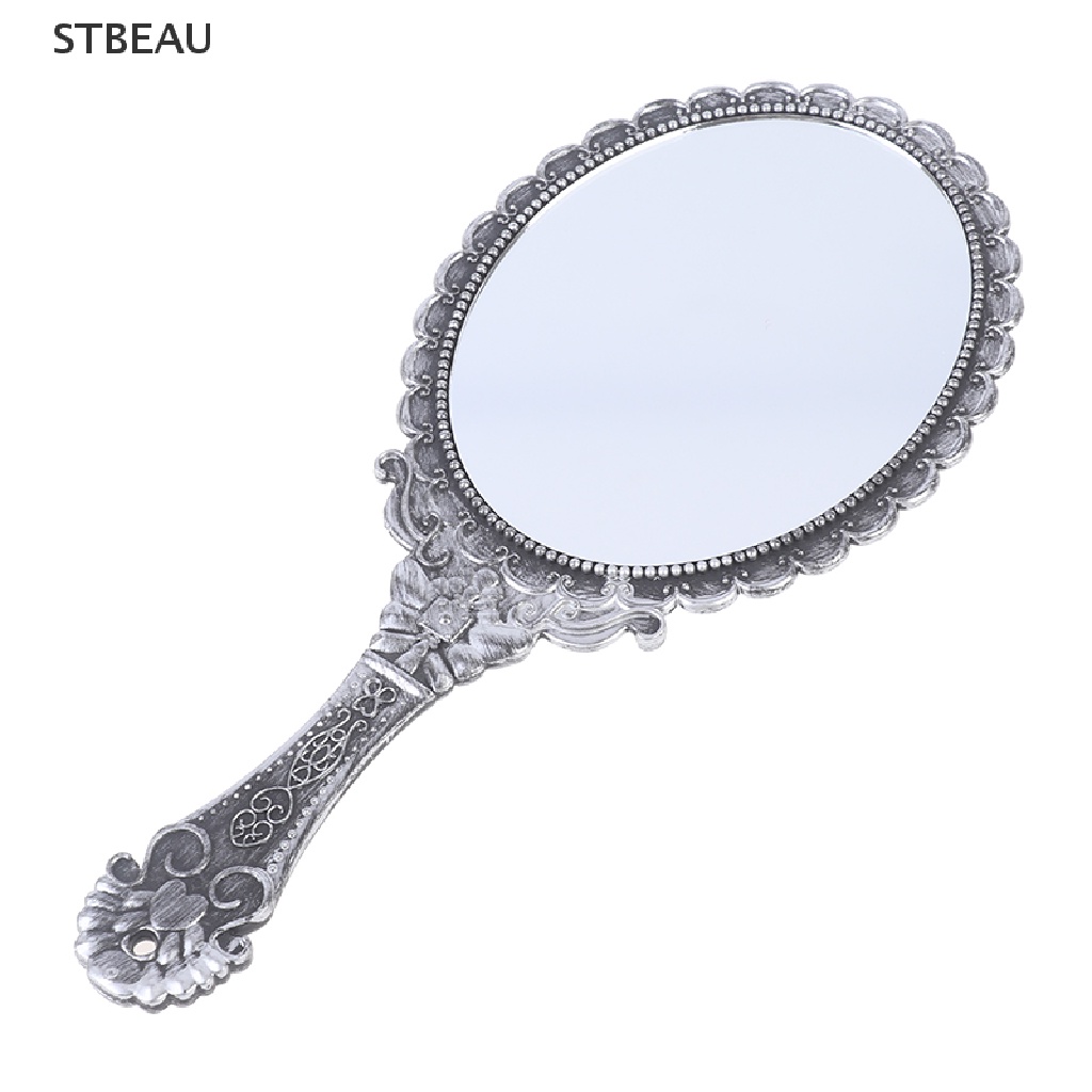 [Hàng mới về] Gương trang điểm cầm tay chạm khắc phong cách vintage