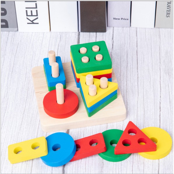 Đồ Chơi Gỗ Cho Bé Combo 8 Món Đồ Chơi Phát Triển Trí Tuệ, Giáo Cụ Montessori ⚡FREE SHIP⚡Đồ Chơi Thông Minh Cho Bé