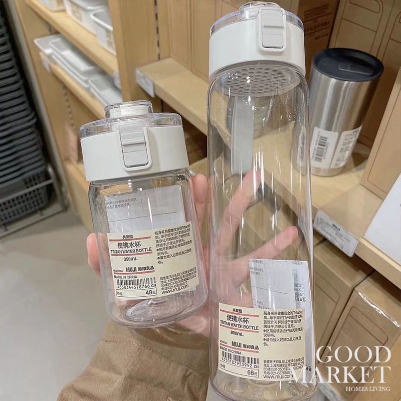 Bình Nước Nhựa 350ml / 550ml / 800ml Có Nắp Đậy Tiện Dụng