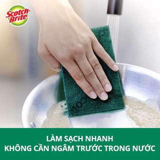 [Gói 5 miếng KHÔNG MÚT] Cước rửa chén siêu sạch 3x Scotch Brite 3M