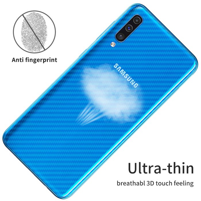 [HÀNG MỚI] Miếng dán lưng vân carbon dành cho Samsung J4plus/J6plus/ J7prime/J7pro/A8(2018)/A9(2019)/A50 -tặng miếng lau