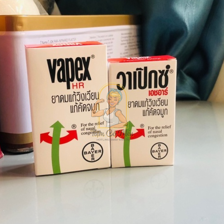 Dầu gió - Thông mũi Vapex Thái Lan 5ml - Bayer Thái Lan Chính Hãng