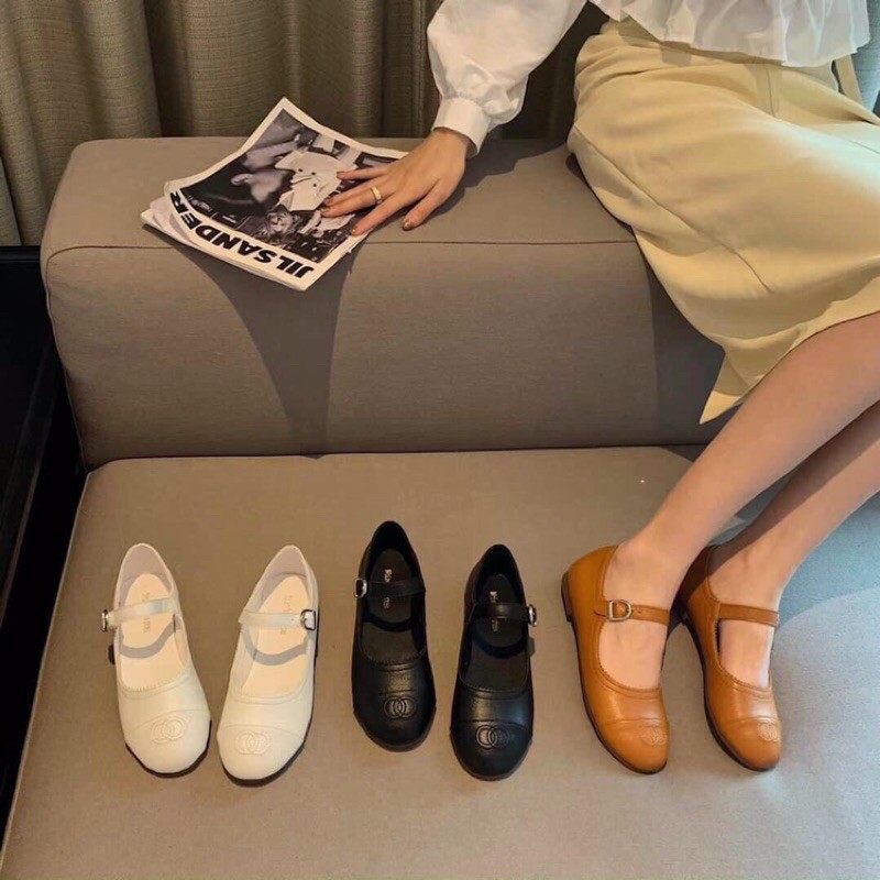 Bệt da that Hàng QCC full box đế cao su Full Size 35- 38