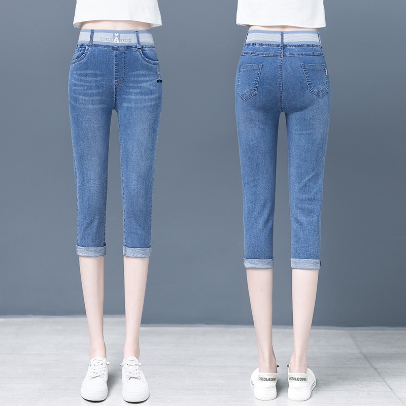 2L2187 Quần lửng jean co giãn nữ hè hàng nhập