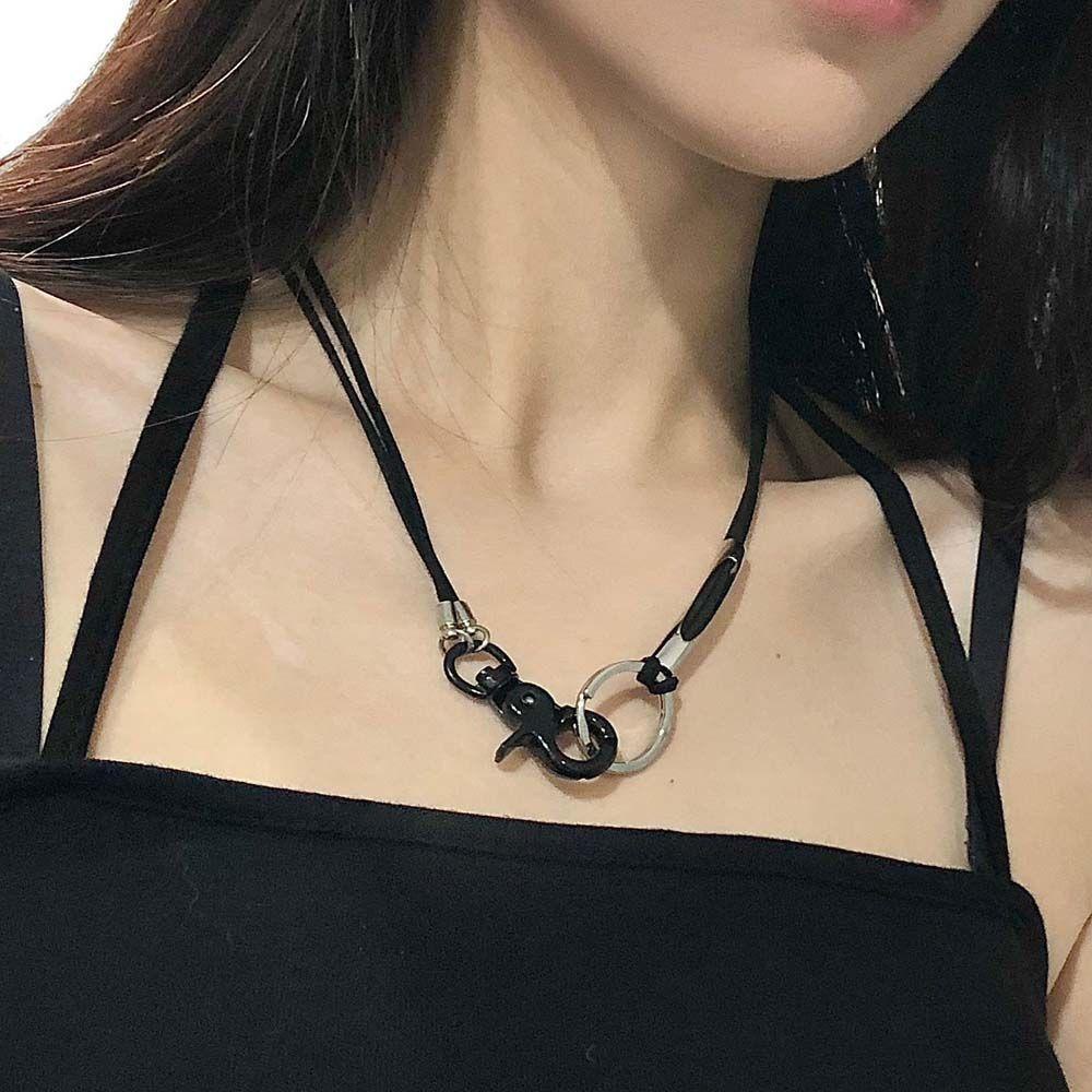 QQMALL Vòng Cổ Dây Da Hai Lớp Phong Cách Retro Hàn Quốc Cá Tính Dành Cho Nam