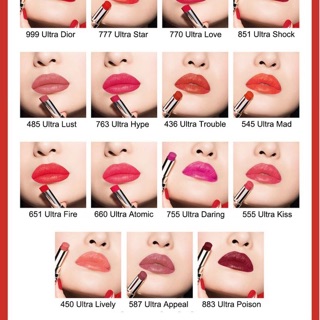 Bảng sample son Dior 4 màu kèm cọ