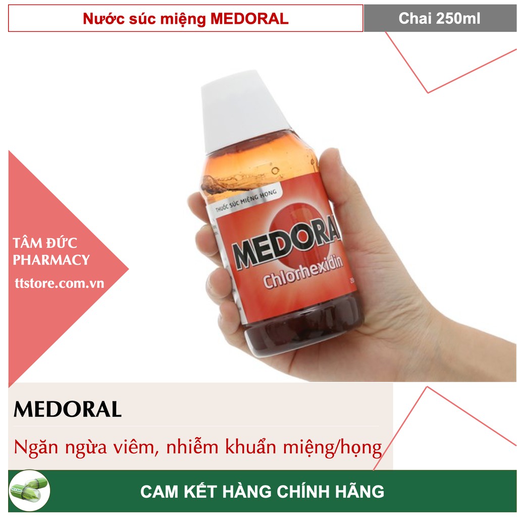 MEDORAL [Chai 125ml/250ml] - Nước súc miệng, họng làm sạch và ngăn ngừa nhiễm khuẩn