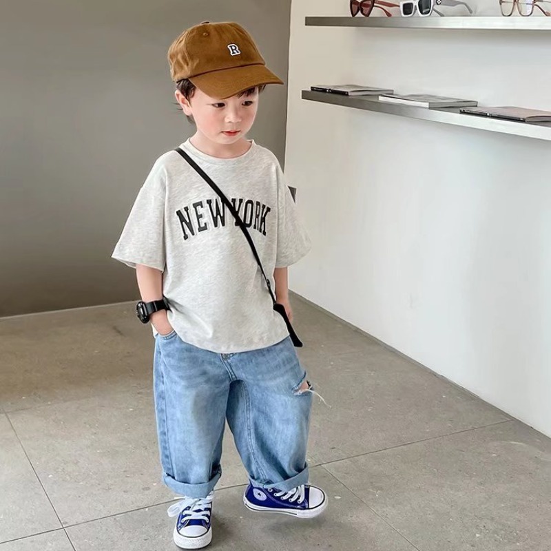 Quần Jeans Rách Thời Trang Cho Bé Trai 3-15 Tuổi