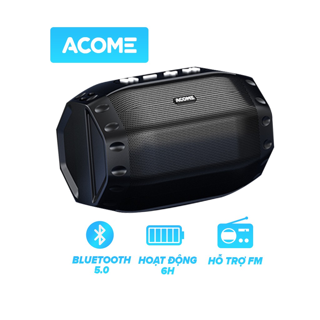 Loa Bluetooth ACOME A2 Công Suất 5W - Hỗ Trợ Kết Nối MicroSD USB Nghe FM - Playtime 6H