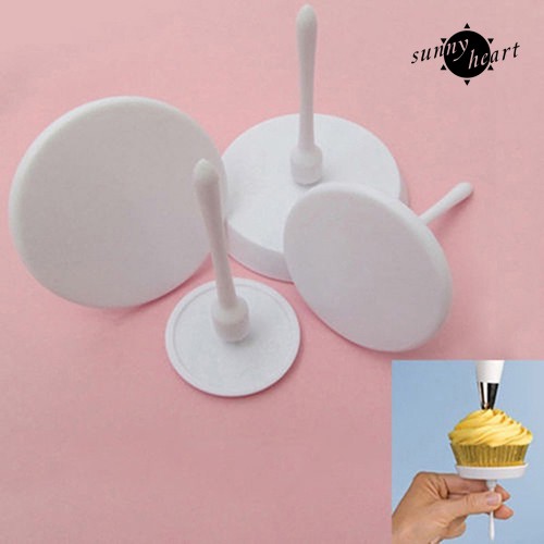 (Hàng Mới Về) Set 4 Đế Nhựa Chuyên Dụng Bắt Bông Kem Trang Trí Bánh