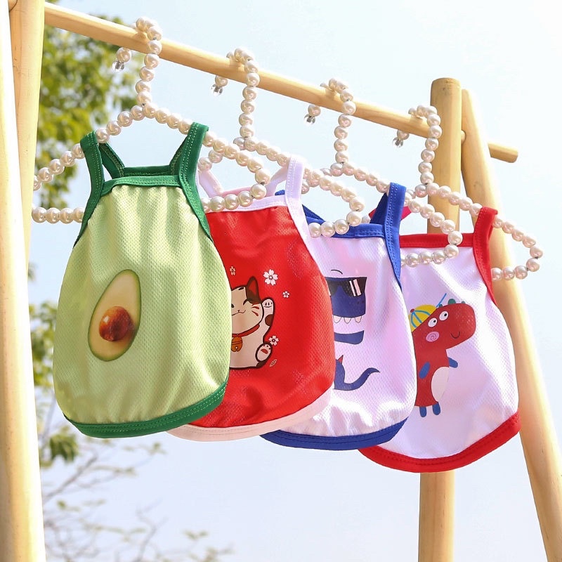 Áo hai dây mùa hè cho chó mèo, hoạ tiết xinh xỉu, ảnh thật shop tự chụp