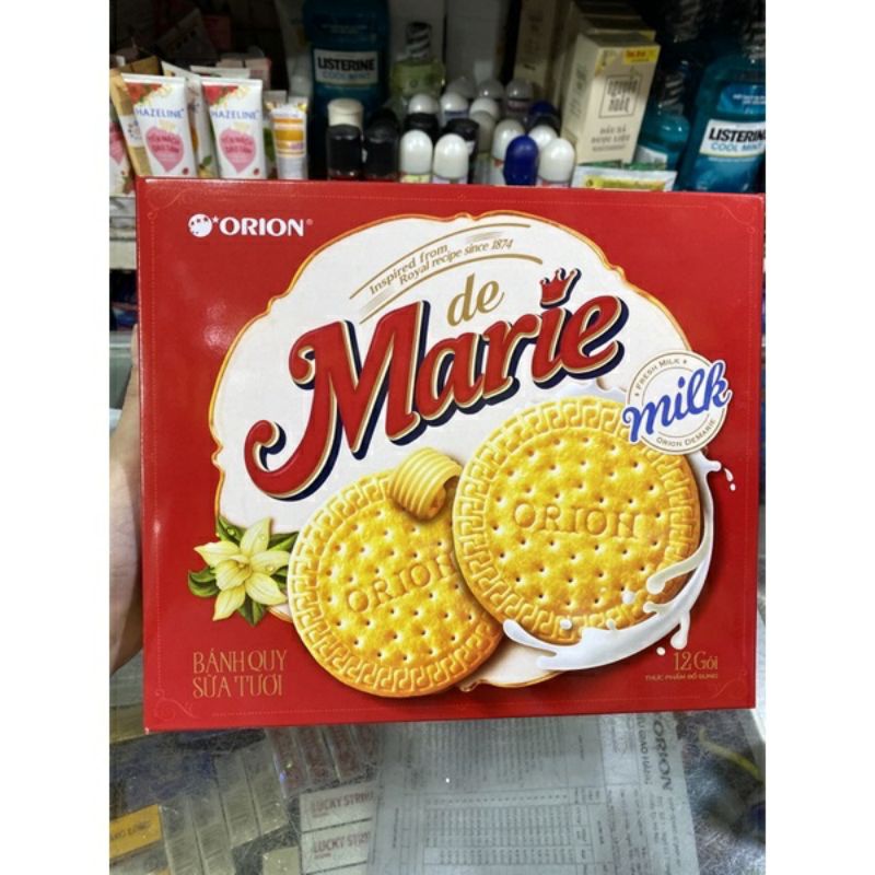 Bánh quy sữa tươi marie orion hộp 384 và túi 512g