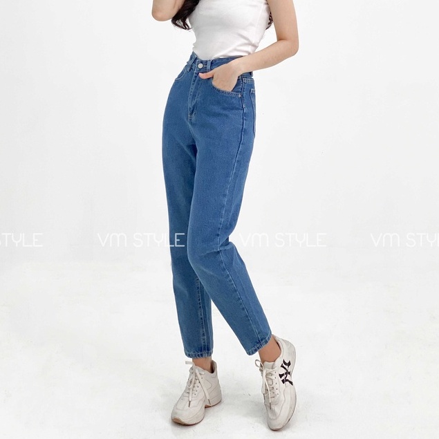 Quần jean baggy nữ lưng cao, quần bò form đẹp đi học ulzzang thời trang nữ FMstyle Saigon 21QJB05AS1701