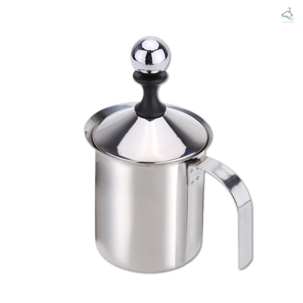 Dụng Cụ Đánh Sữa Tạo Bọt Cho Cappuccino Latte Bằng Thép Không Gỉ 400ml