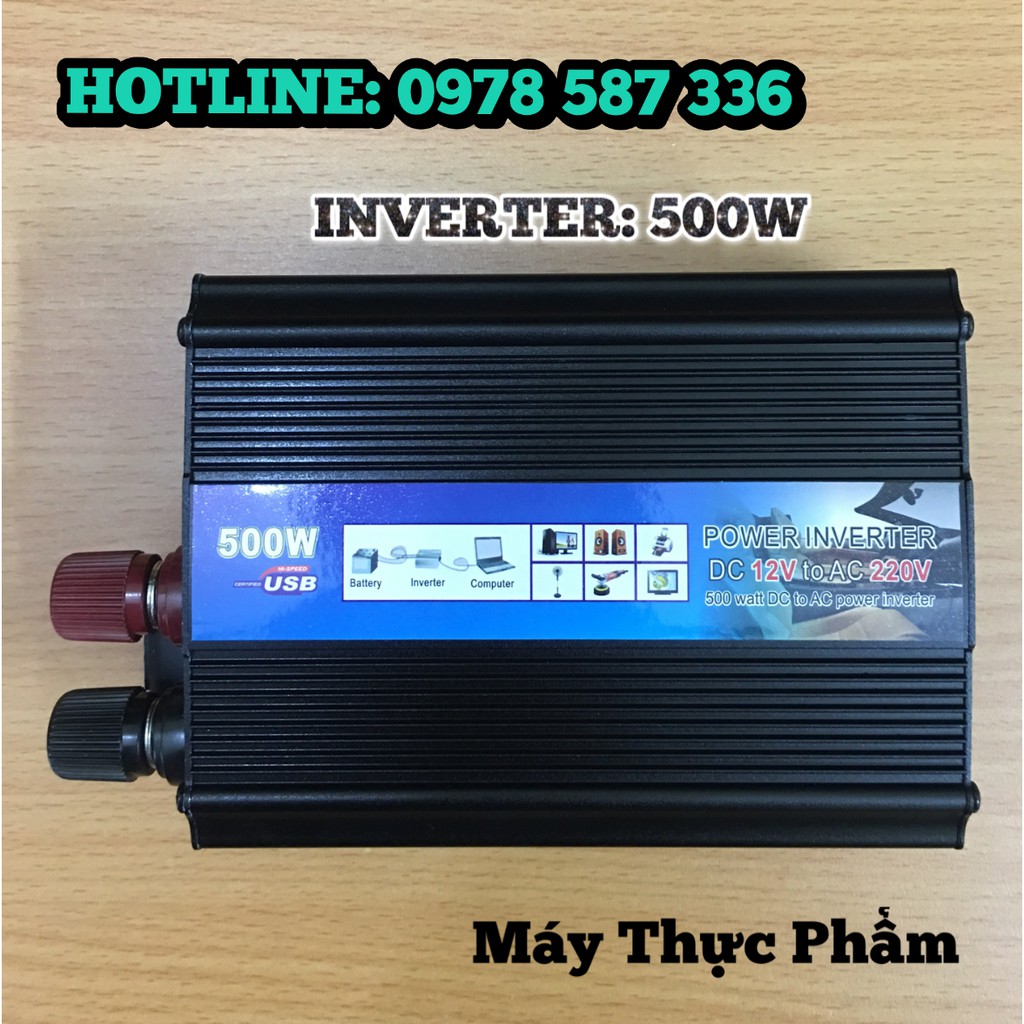 [Mã 44ELSALE2 giảm 7% đơn 300K] Bộ kích điện ắc quy 12V lên 220V 500W INVERTER