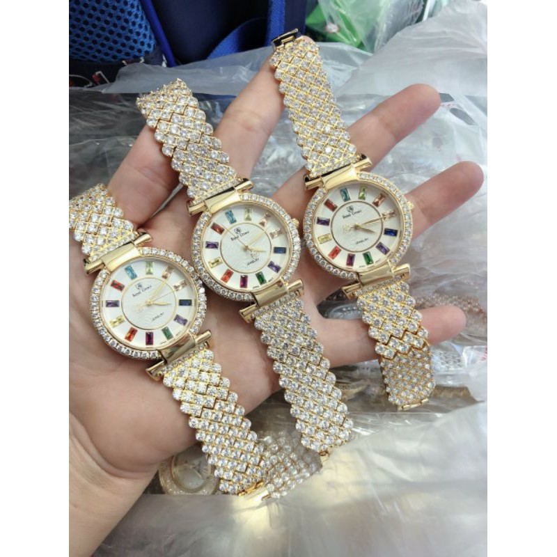 Đồng Hồ Royal Crown Nữ 4604  Đá Vàng  Fullbox
