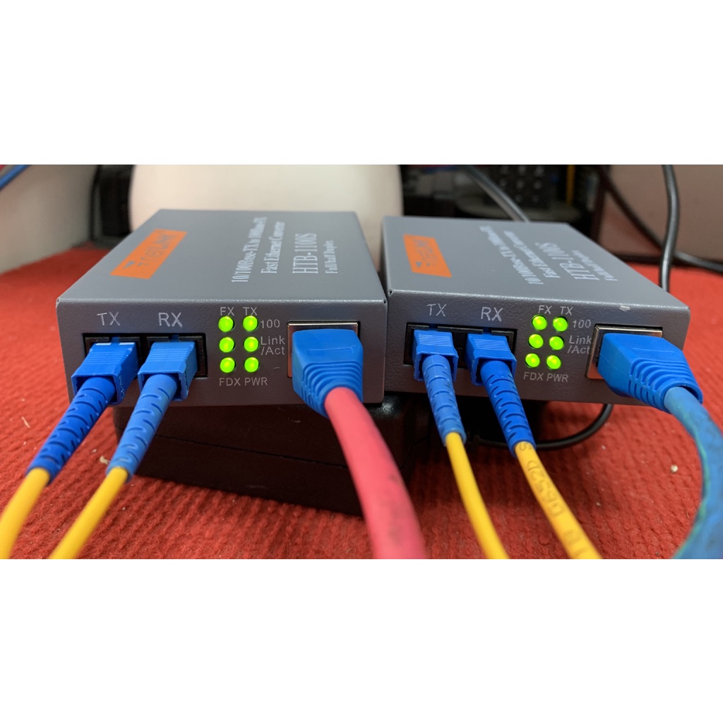 Bộ chuyển đổi quang điện Netlink 1 sợi tốc độ 10/100Mb Single Fiber HTB-3100/AB
