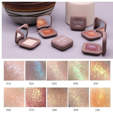 &lt;Ready Stock&gt;Makeup NOVO 5280 Fingertip Eye Shadow Fairy Moonlight Monochrome Eyeshadow Earth Color Beauty