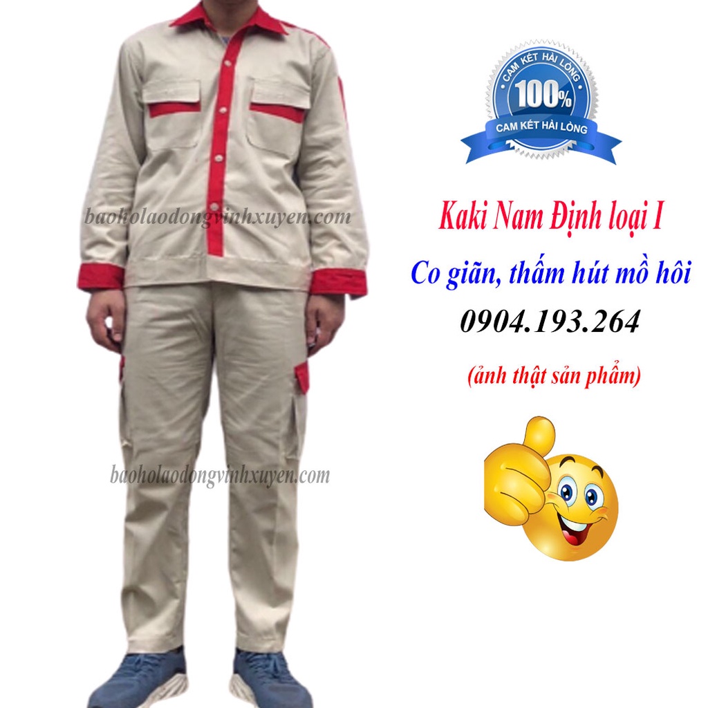 QUẦN ÁO BẢO HỘ LAO ĐỘNG nam phối màu THỜI TRANG hiện đại trẻ trung giá rẻ chất lượng [Vải Kaki COTTON LOẠI I]