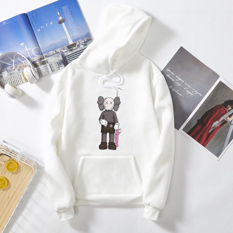 Áo Hoodie Tay Dài Dáng Rộng In Hình Sesame Street X Kaws Cá Tính Cho Nam Nữ | BigBuy360 - bigbuy360.vn