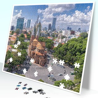 Tranh xếp hình Tia Sáng Jigsaw Puzzle 475 mảnh Xếp hình trí tuệ, giảm stress - Nhà Thờ Đức Bà - MSP: 475-035